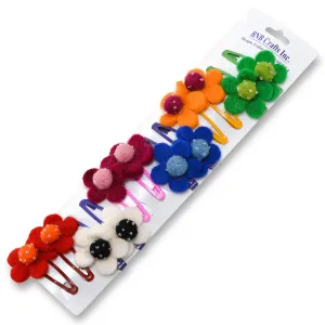Flower with Ball Hair clips Set