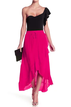 Fuchsia Ruffle Skirt