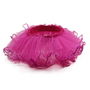 Fuchsia Toddler Tutu with Sequins Trim, 2 - 6 Year