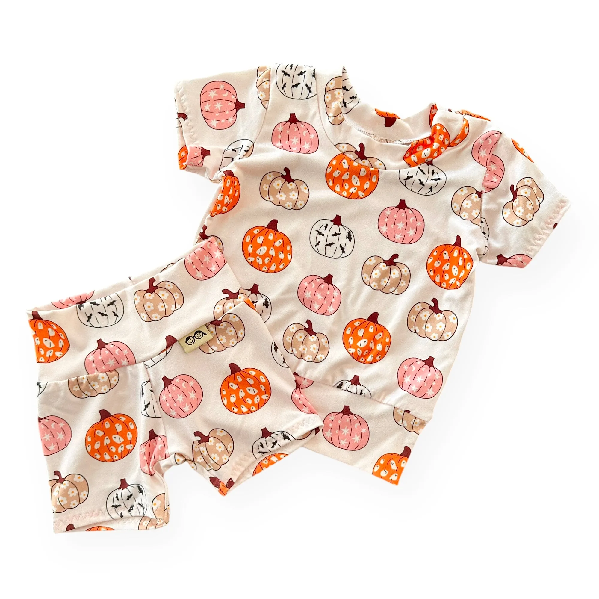 Funky Pumpkins Biker Shorts Lounge Set