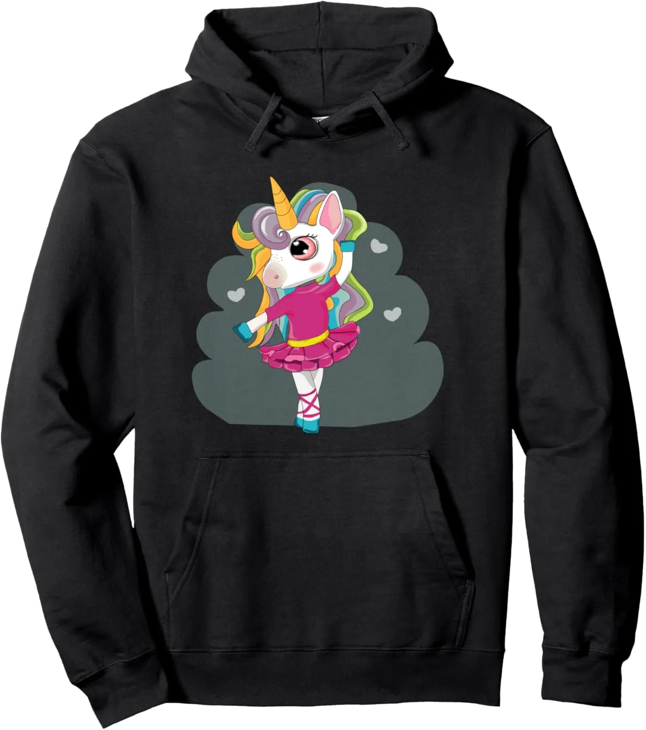 Funny Unicorn Dancing Ballet Girl Toddler Unicorns Women Gag Pullover Hoodie