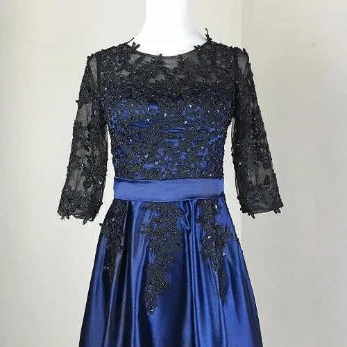 G101 (5) Blue and Black Pre Wdding Gown, Size (XS-30 to 4XL-48)