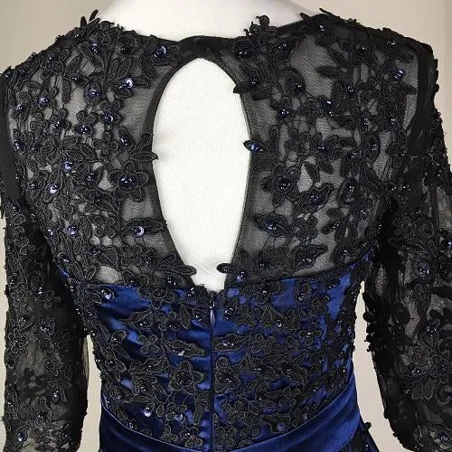 G101 (5) Blue and Black Pre Wdding Gown, Size (XS-30 to 4XL-48)