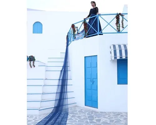 G101 (5) Blue and Black Pre Wdding Gown, Size (XS-30 to 4XL-48)