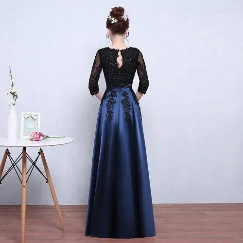 G101 (5) Blue and Black Pre Wdding Gown, Size (XS-30 to 4XL-48)
