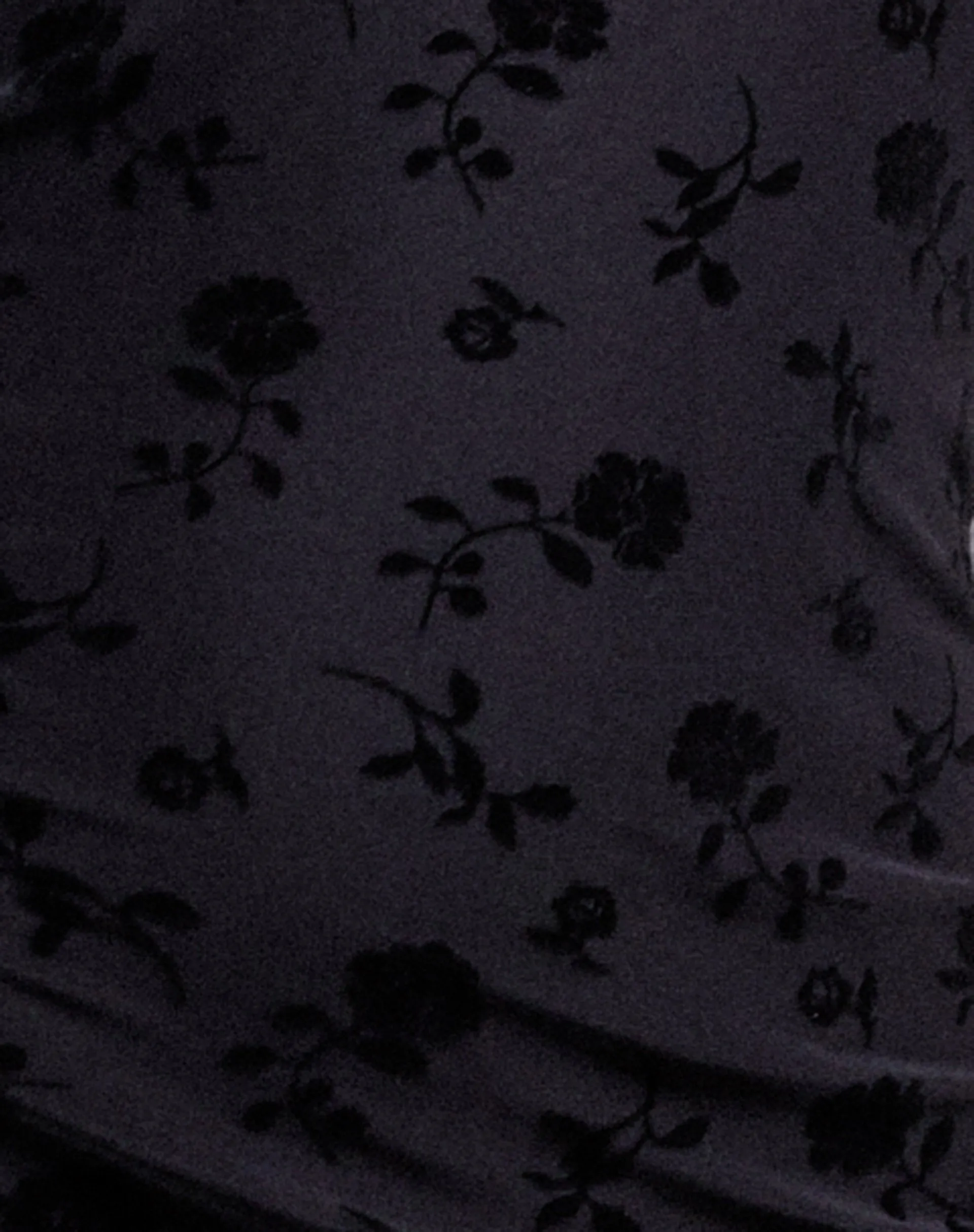 Gabriel Cami Top in Black Floral Flock