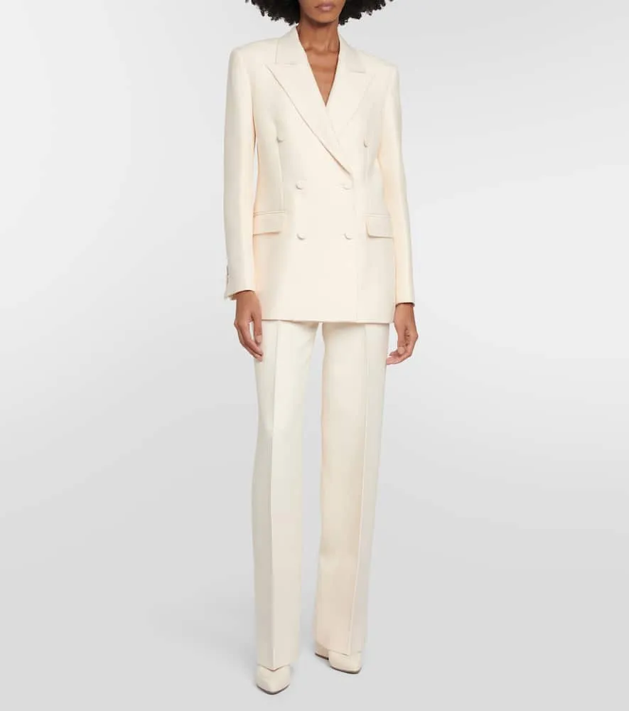 Gabriela Hearst Kees double-breasted wool and silk blazer