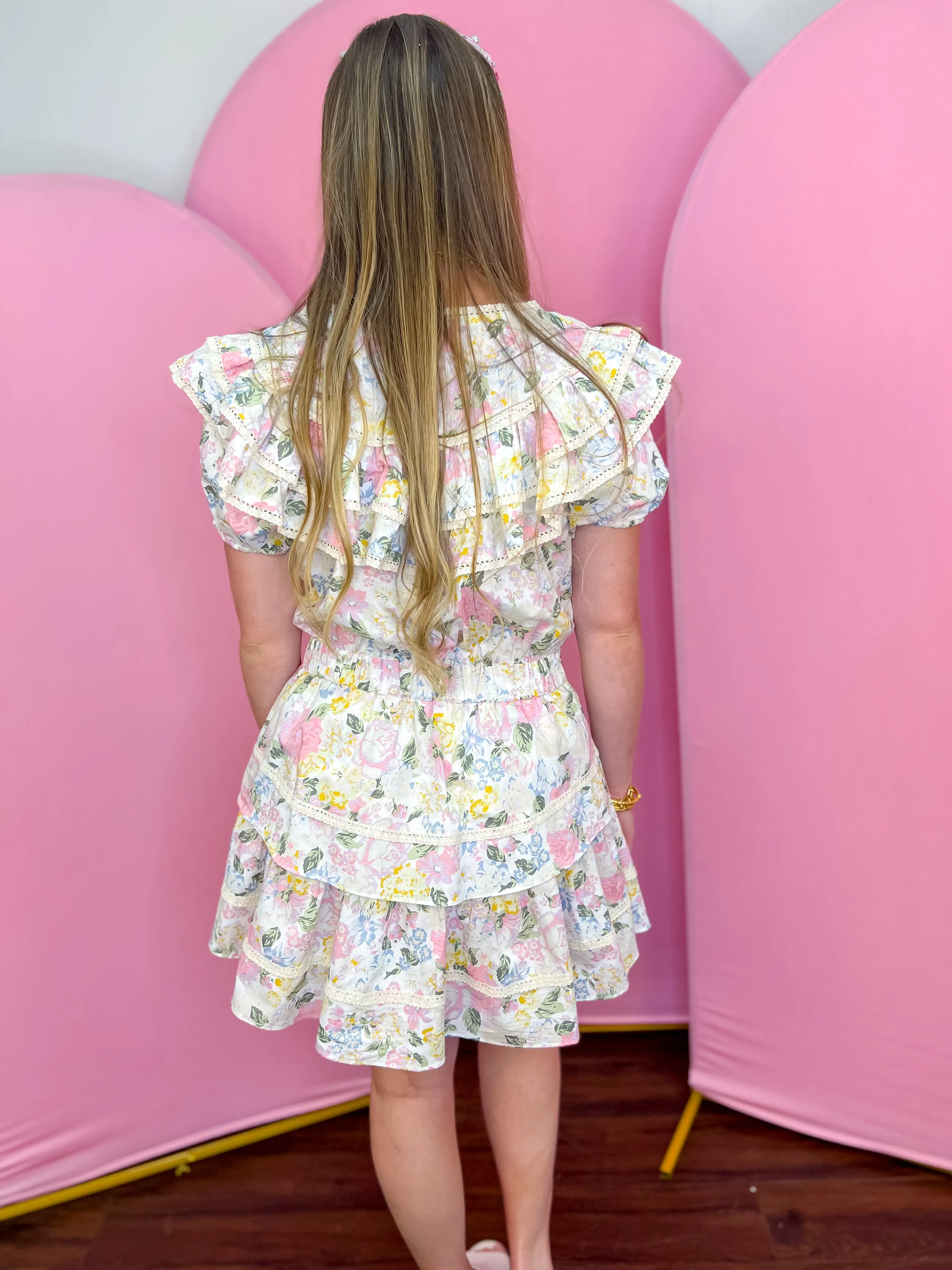Gabriella Floral Ruffled Mini Dress