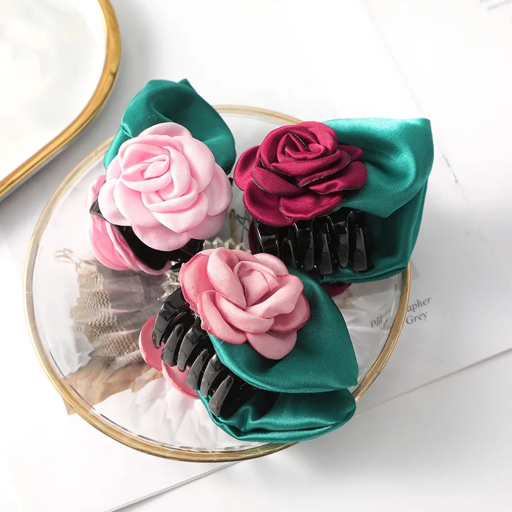 Georgiana Satin Flower Hair Pins