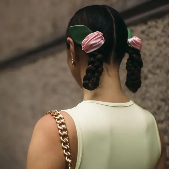 Georgiana Satin Flower Hair Pins