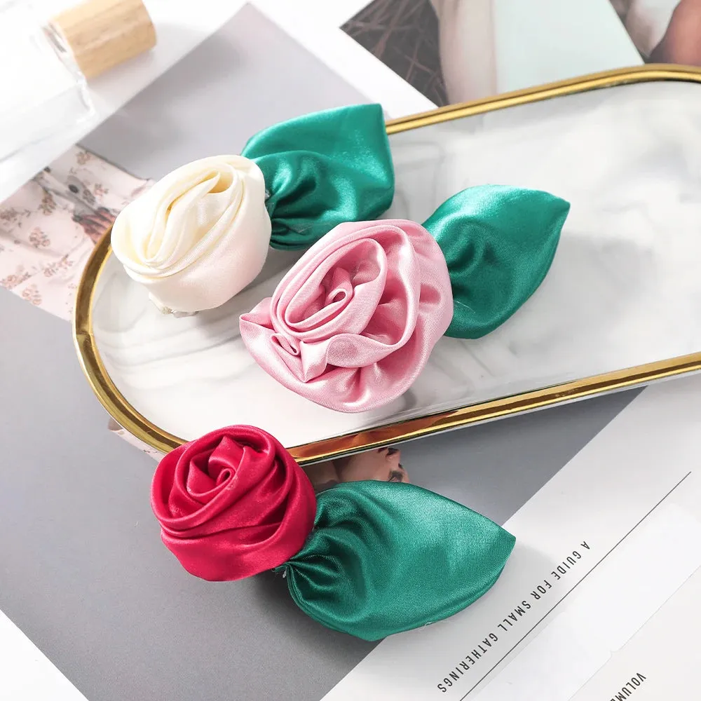 Georgiana Satin Flower Hair Pins