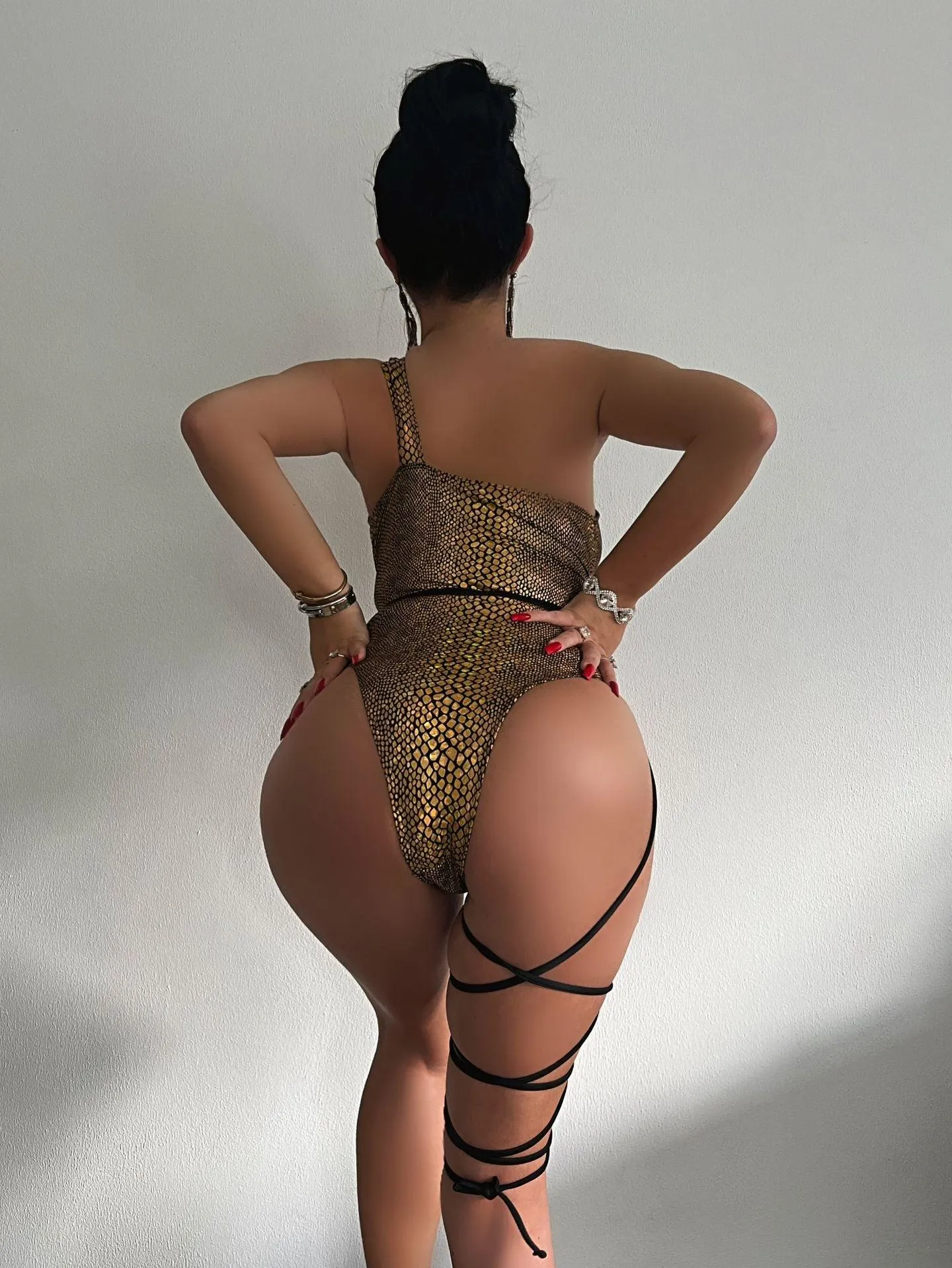 GFIT® New Sexy One Piece Gold Gloss Swimsuit
