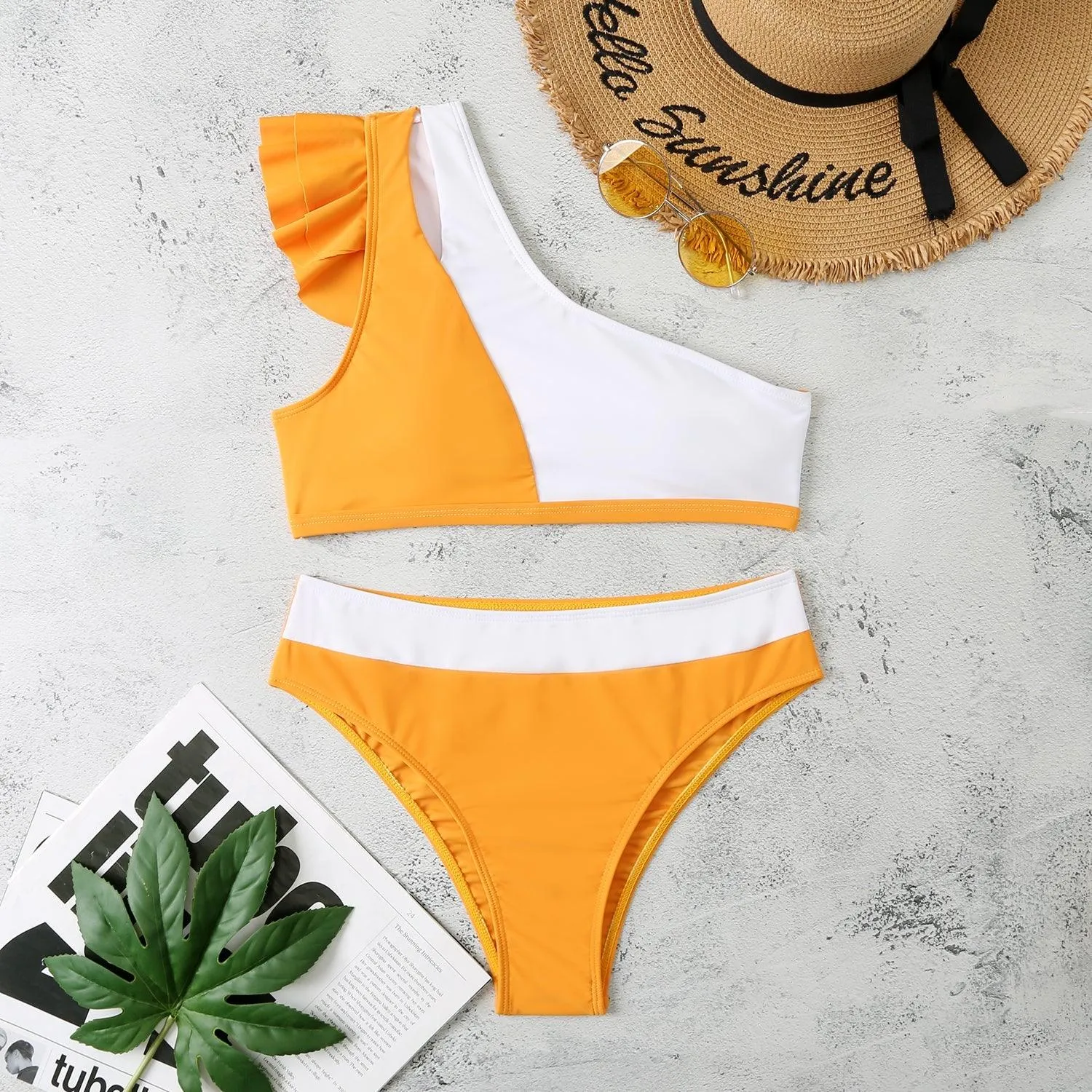 GFIT® One Shoulder Bikini High Waist Women's Swimsuits