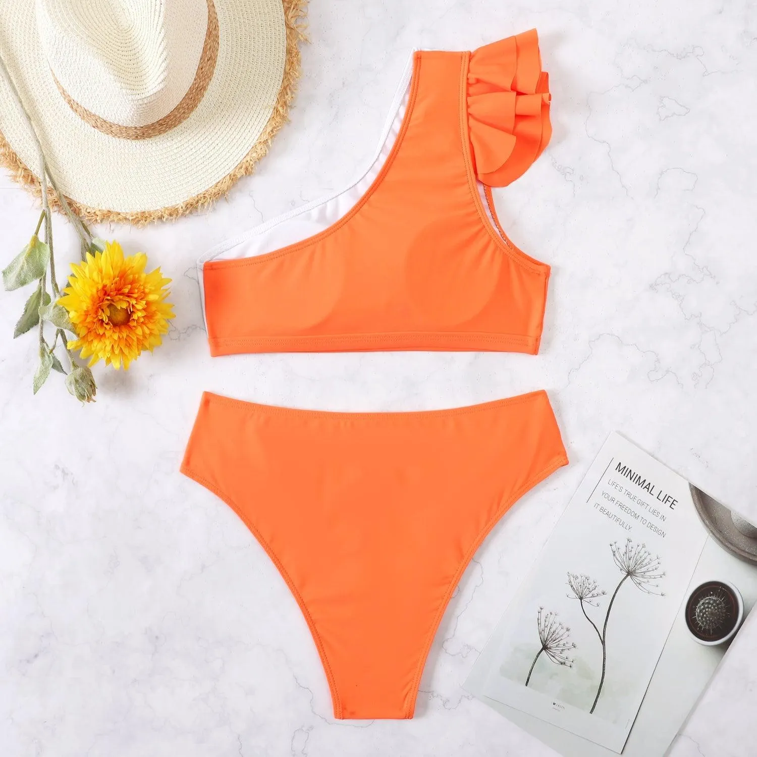 GFIT® One Shoulder Bikini High Waist Women's Swimsuits