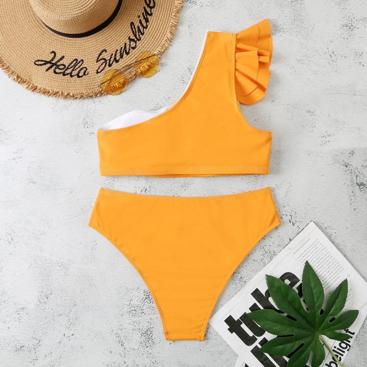 GFIT® One Shoulder Bikini High Waist Women's Swimsuits