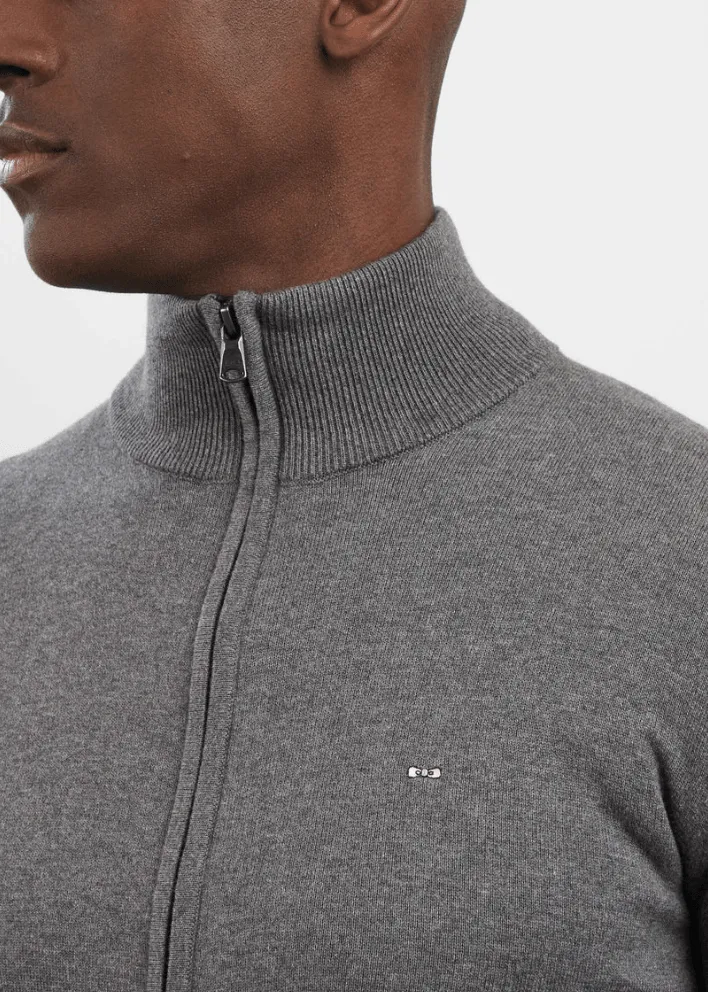 Gilet zippé Eden Park gris