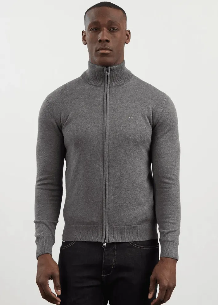 Gilet zippé Eden Park gris