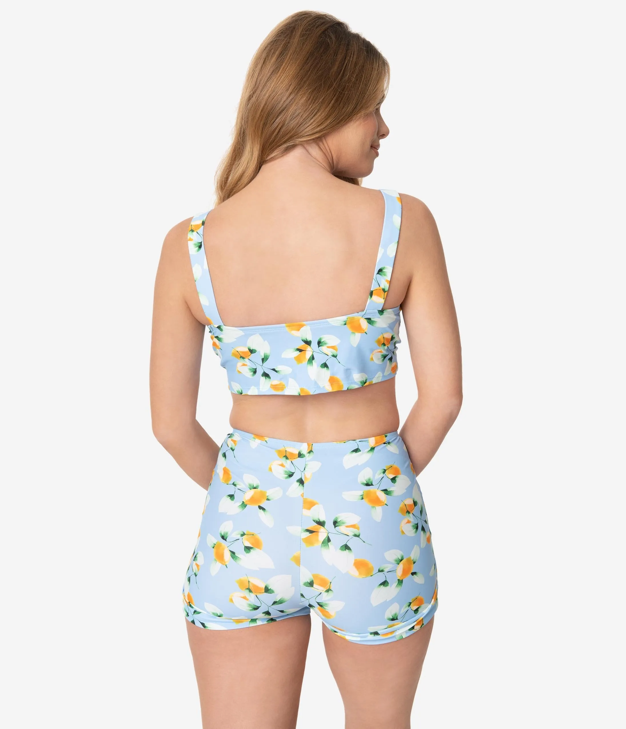 Girl Howdy January Apricots Print Swim Shorts