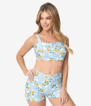 Girl Howdy January Apricots Print Swim Shorts