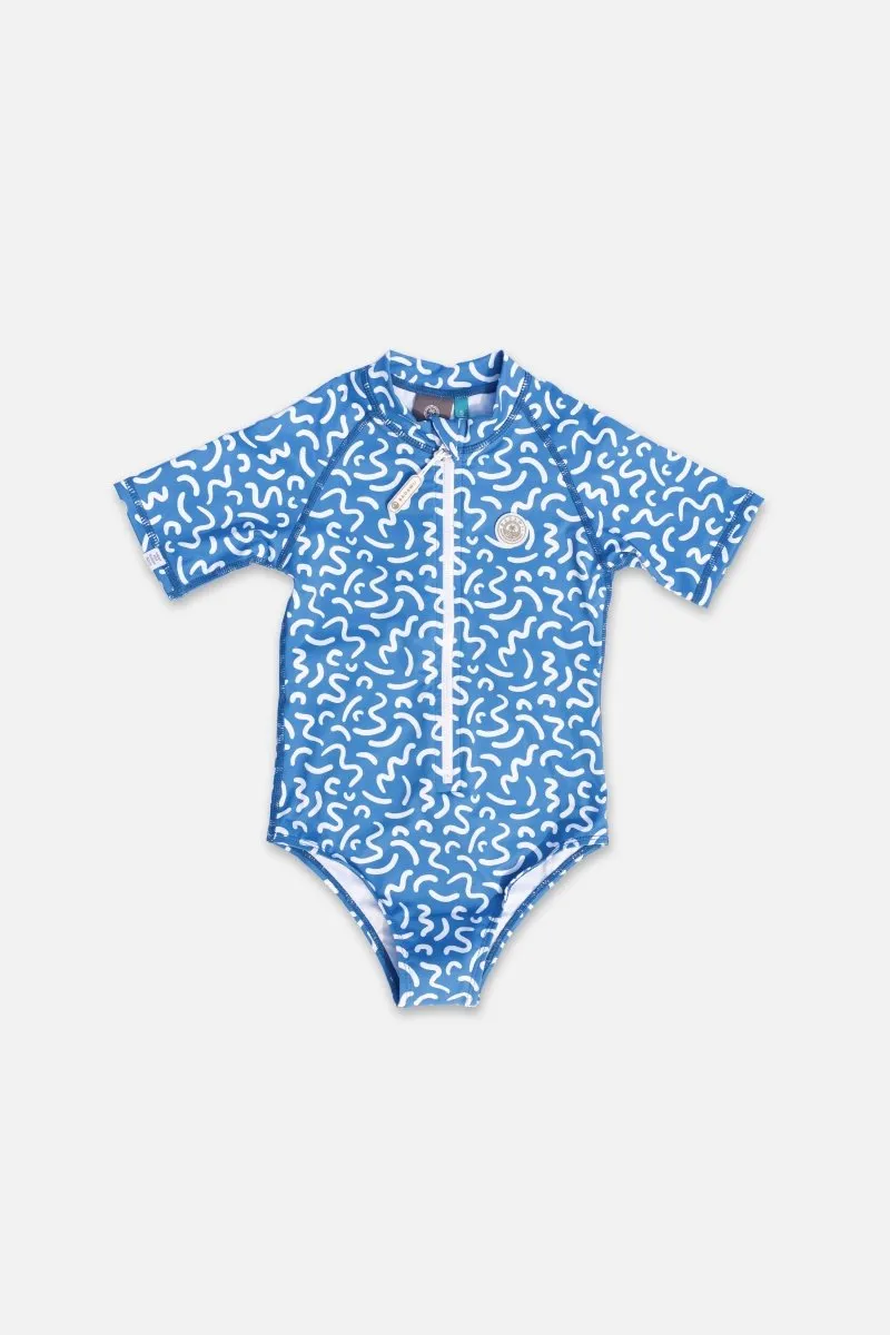 Girl swimsuit Short Sleeve - Ocean Vibes