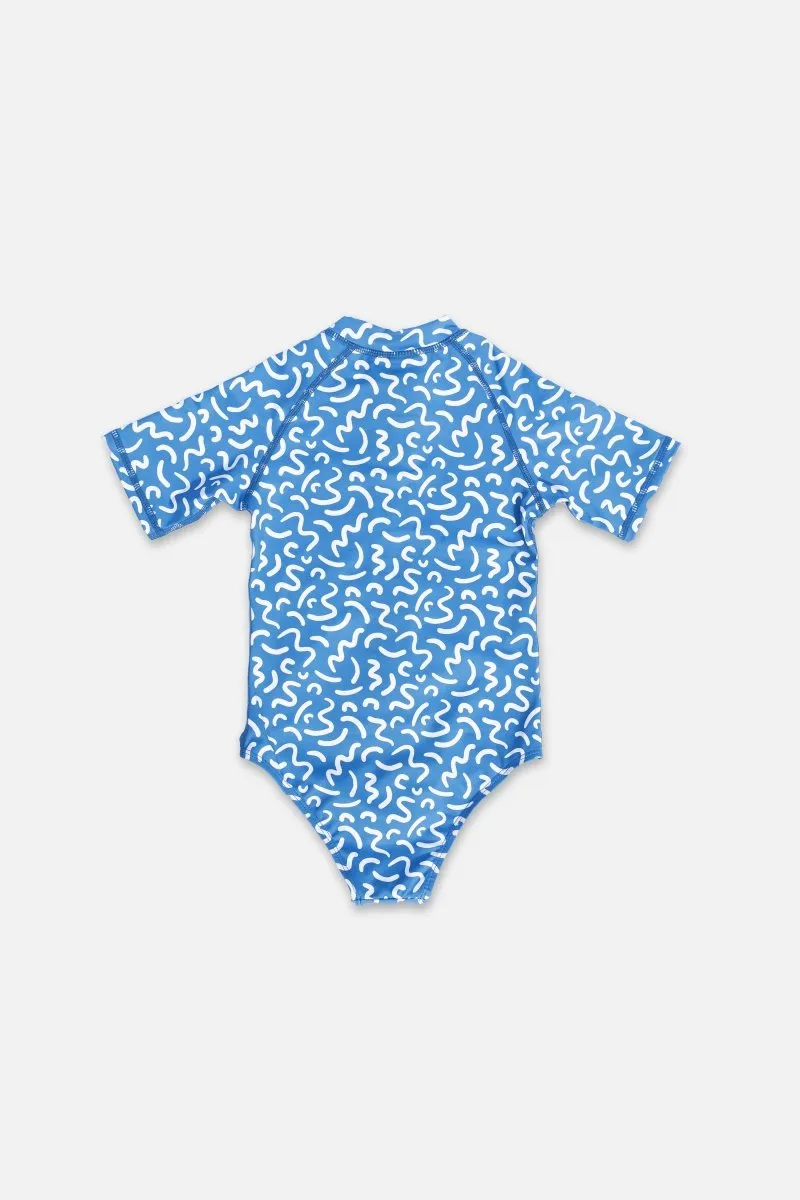 Girl swimsuit Short Sleeve - Ocean Vibes