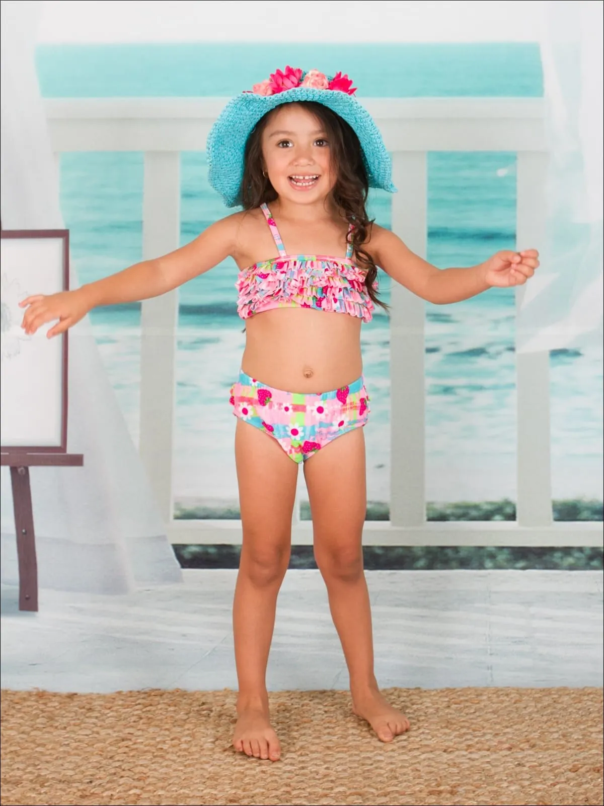 Girls Berry Berry Cute Two Piece Swimsuit