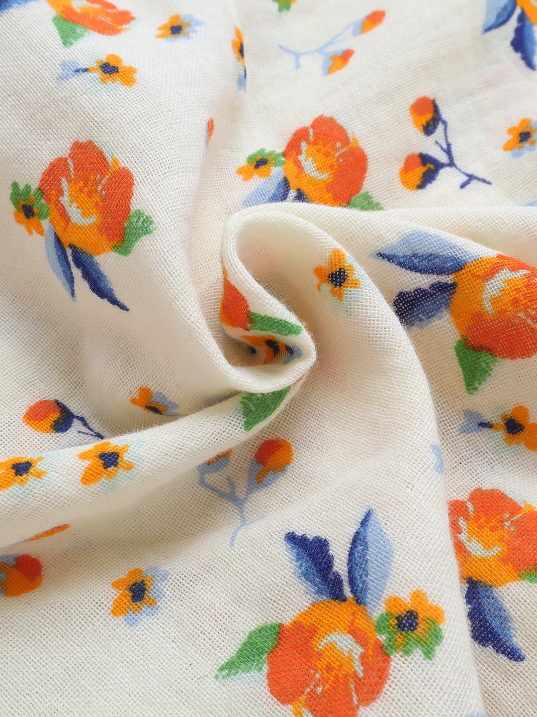 Girls Cotton Floral Shirt