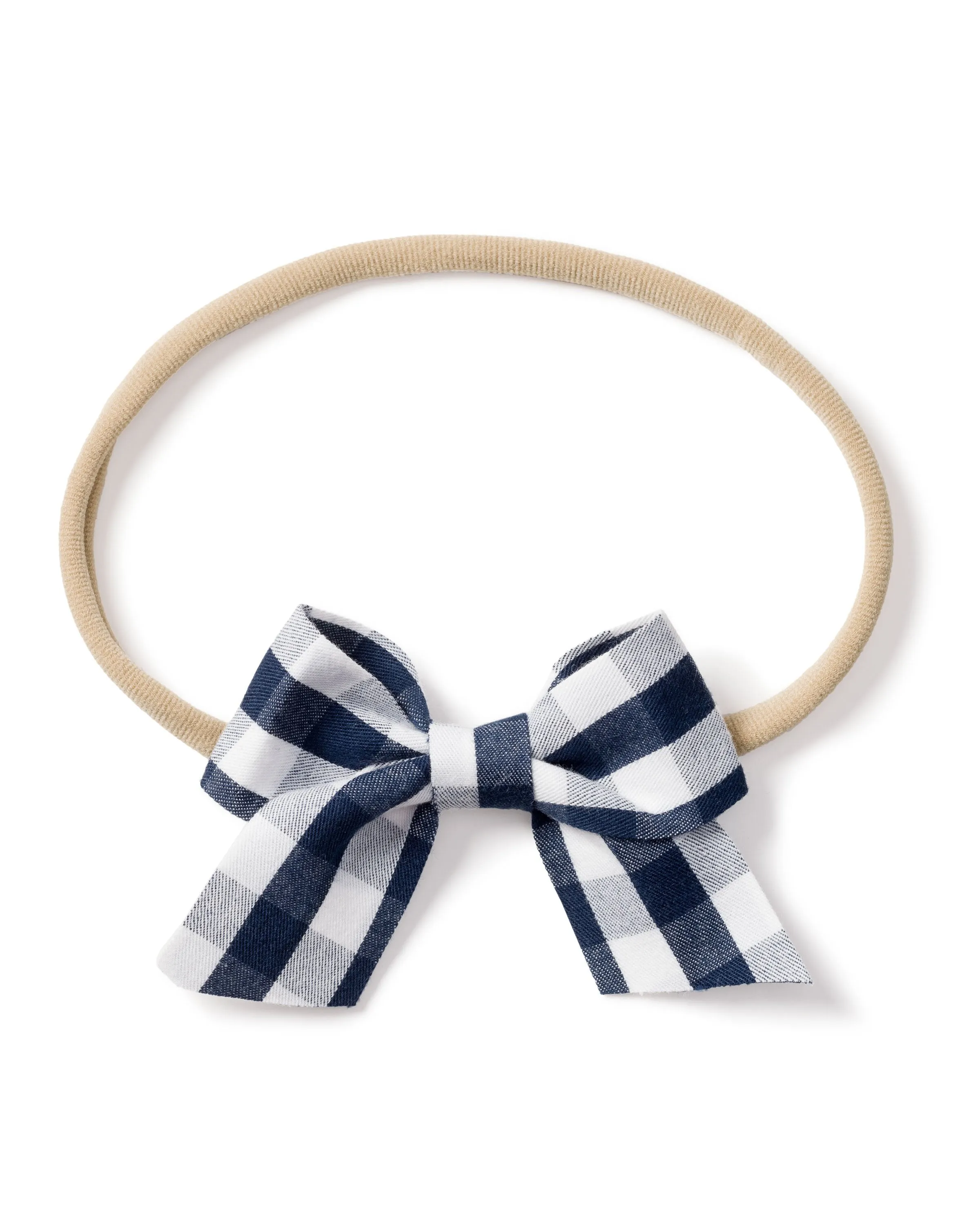 Girl's Hair Bows in Navy Gingham