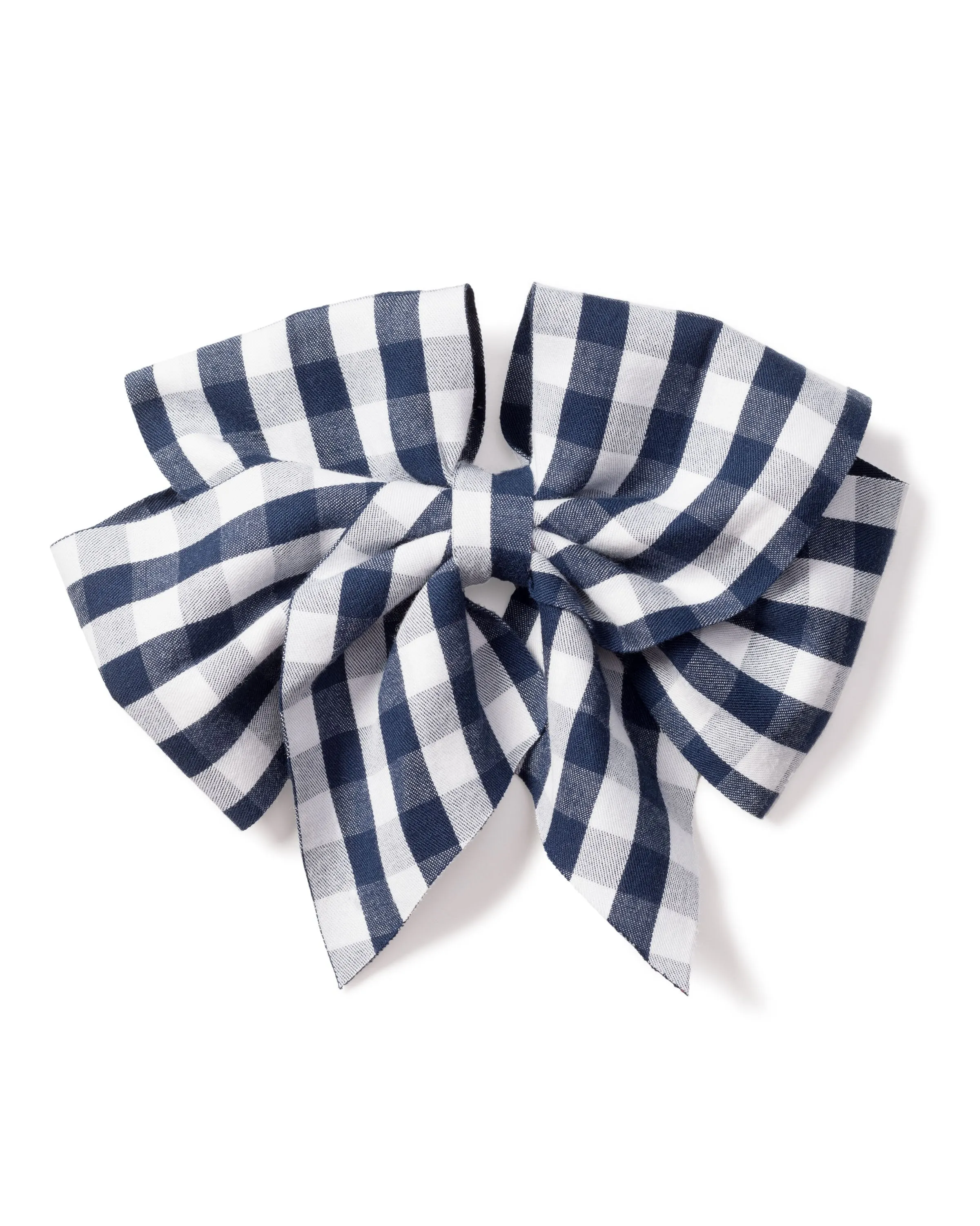 Girl's Hair Bows in Navy Gingham