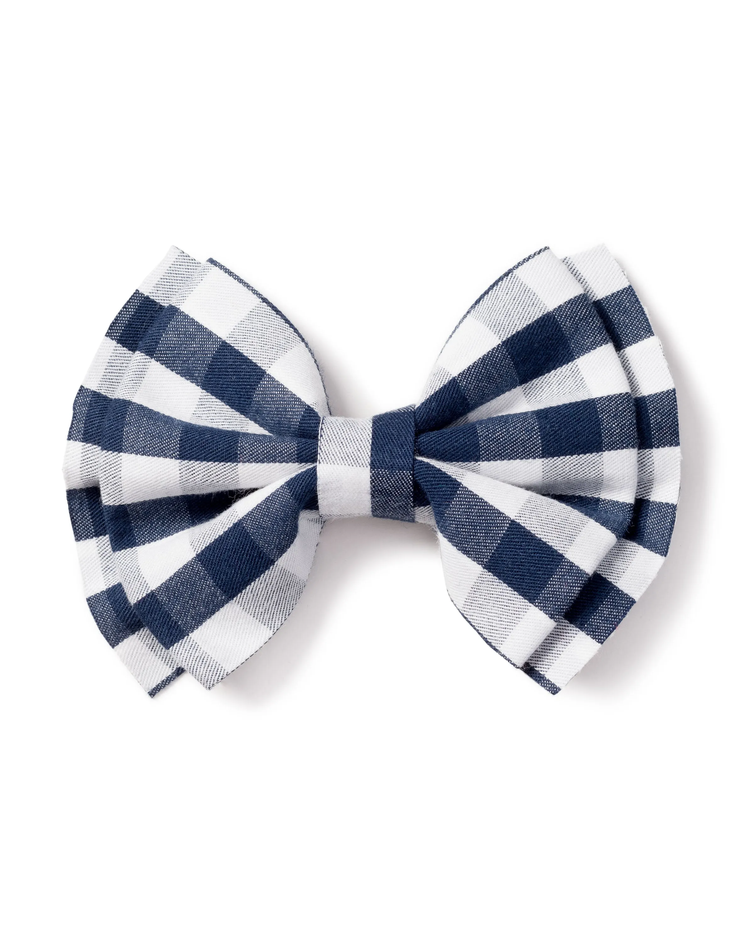 Girl's Hair Bows in Navy Gingham