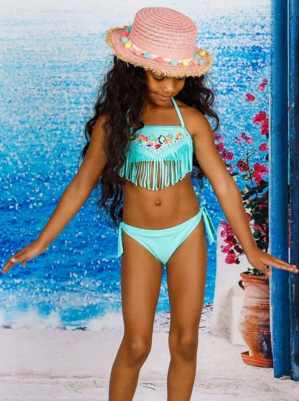 Girls Island Side Two Piece Swimsuit