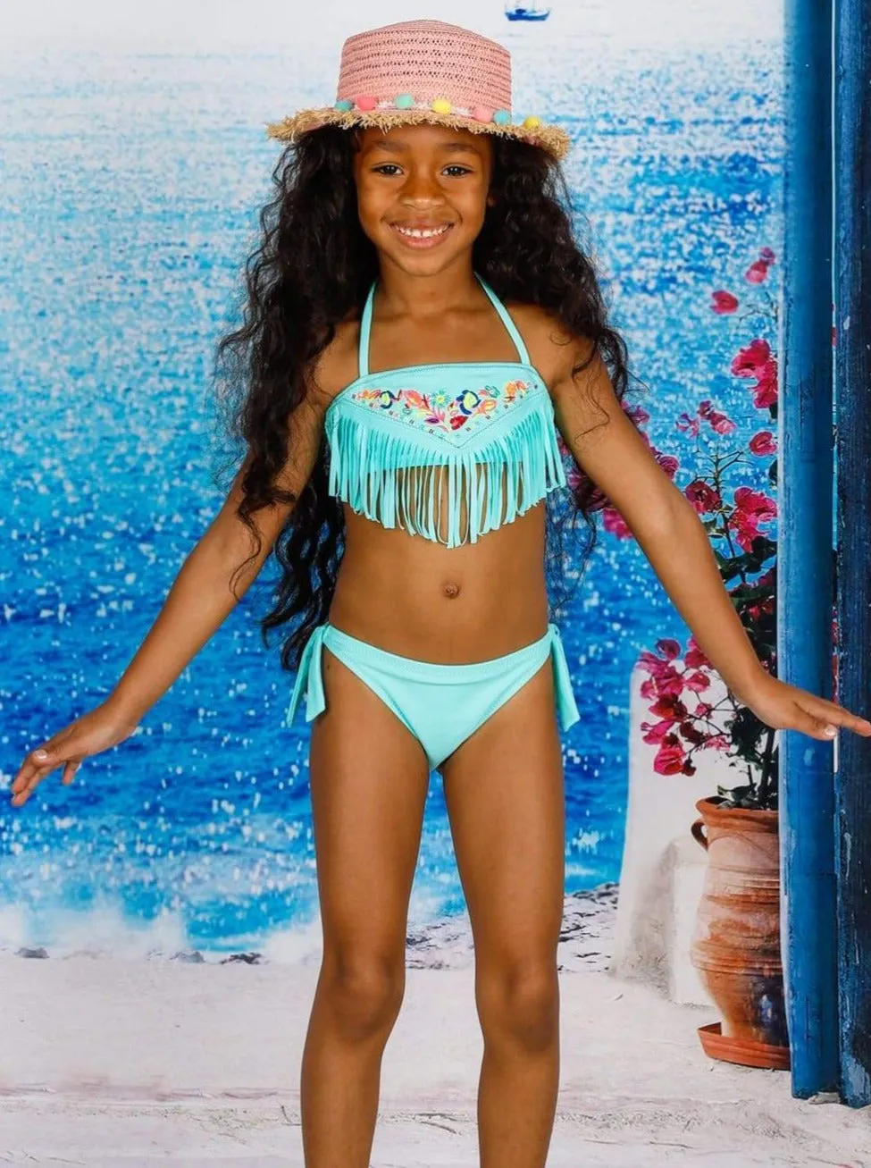 Girls Island Side Two Piece Swimsuit