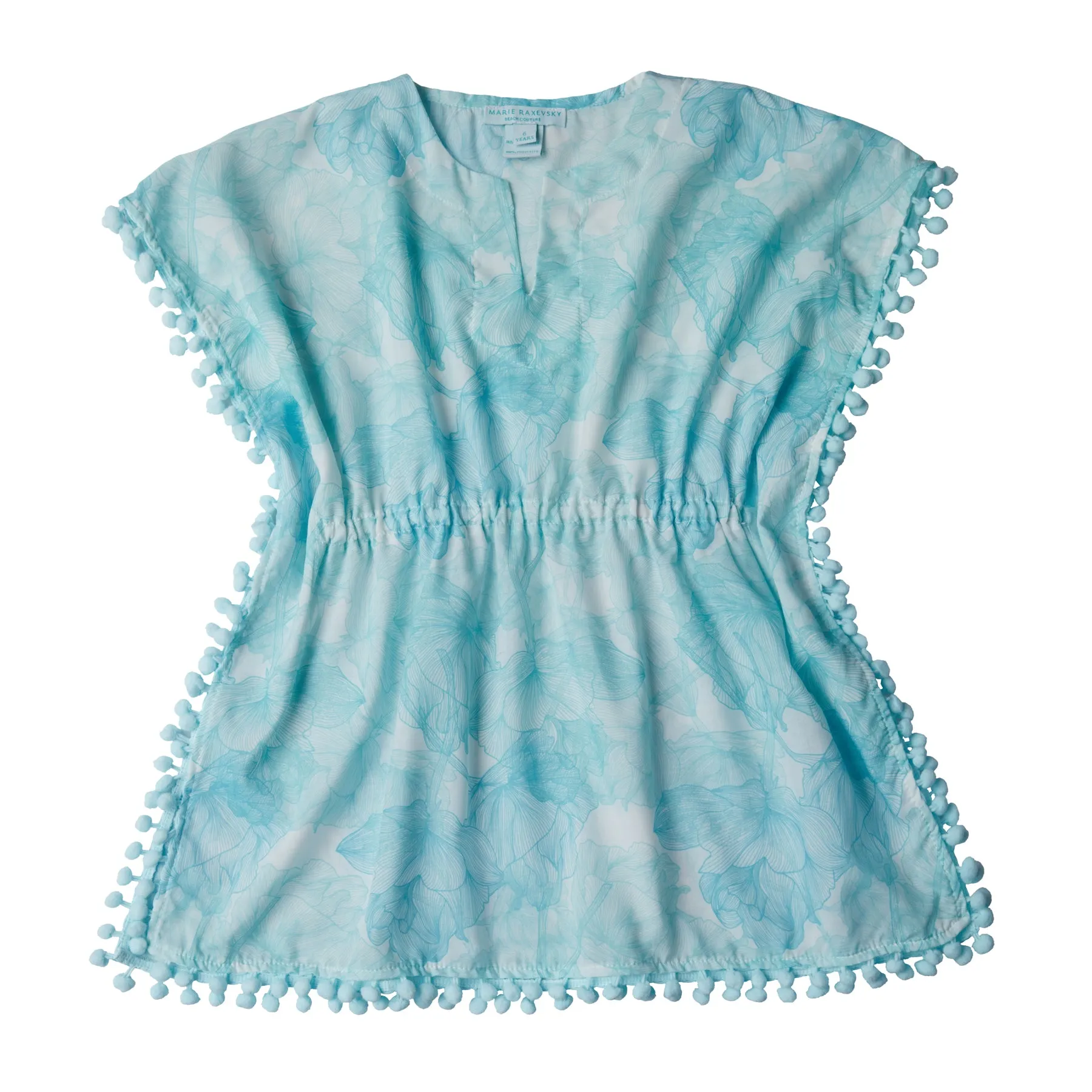 GIRL'S KAFTAN FLOWERS MINT
