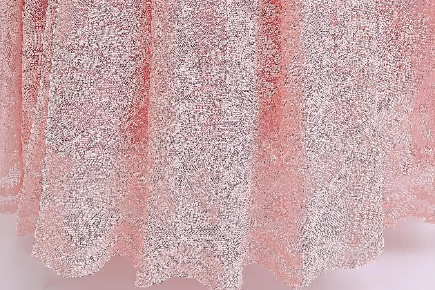 Glamulice Full Lace Flower Girls Dress Long A Line Bridesmaid Wedding Tulle Dresses Birthday Formal Party Ball Gown