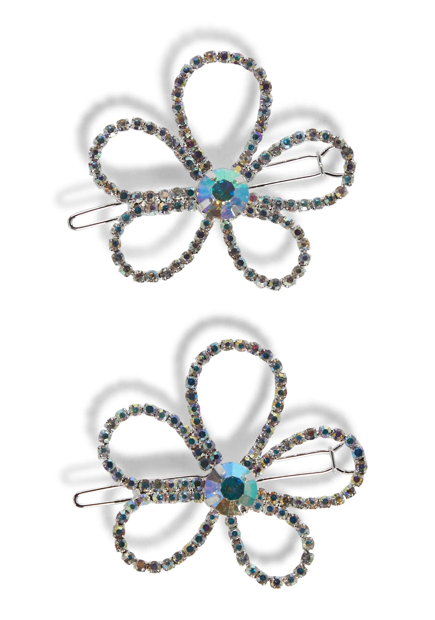 Glitzy Daisy Girl Hair Clips