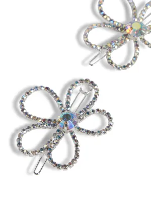 Glitzy Daisy Girl Hair Clips