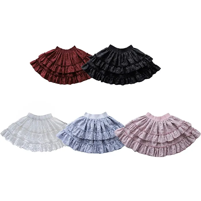 Gothic Lolita Skirt Set Blood Rose Skirt Corset Multicolor