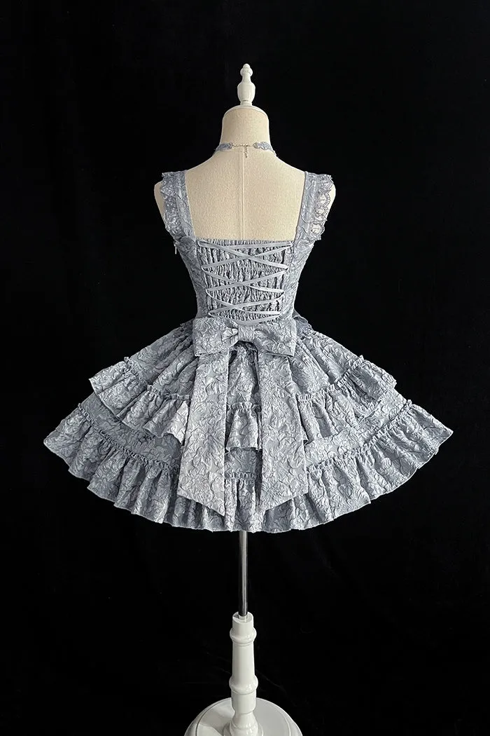 Gothic Lolita Skirt Set Blood Rose Skirt Corset Multicolor