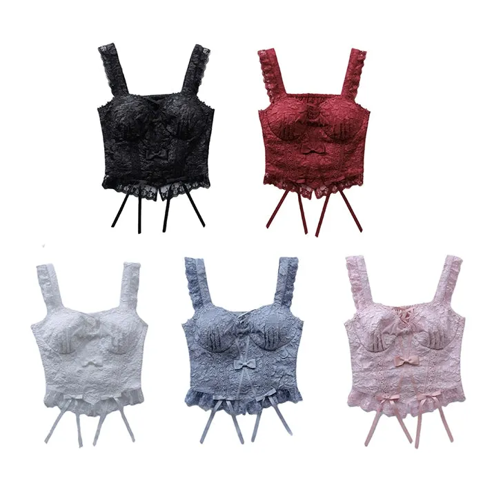 Gothic Lolita Skirt Set Blood Rose Skirt Corset Multicolor