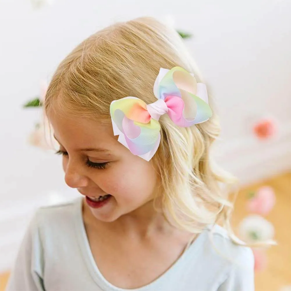 Gradient Grosgrain Girl Hair Bows