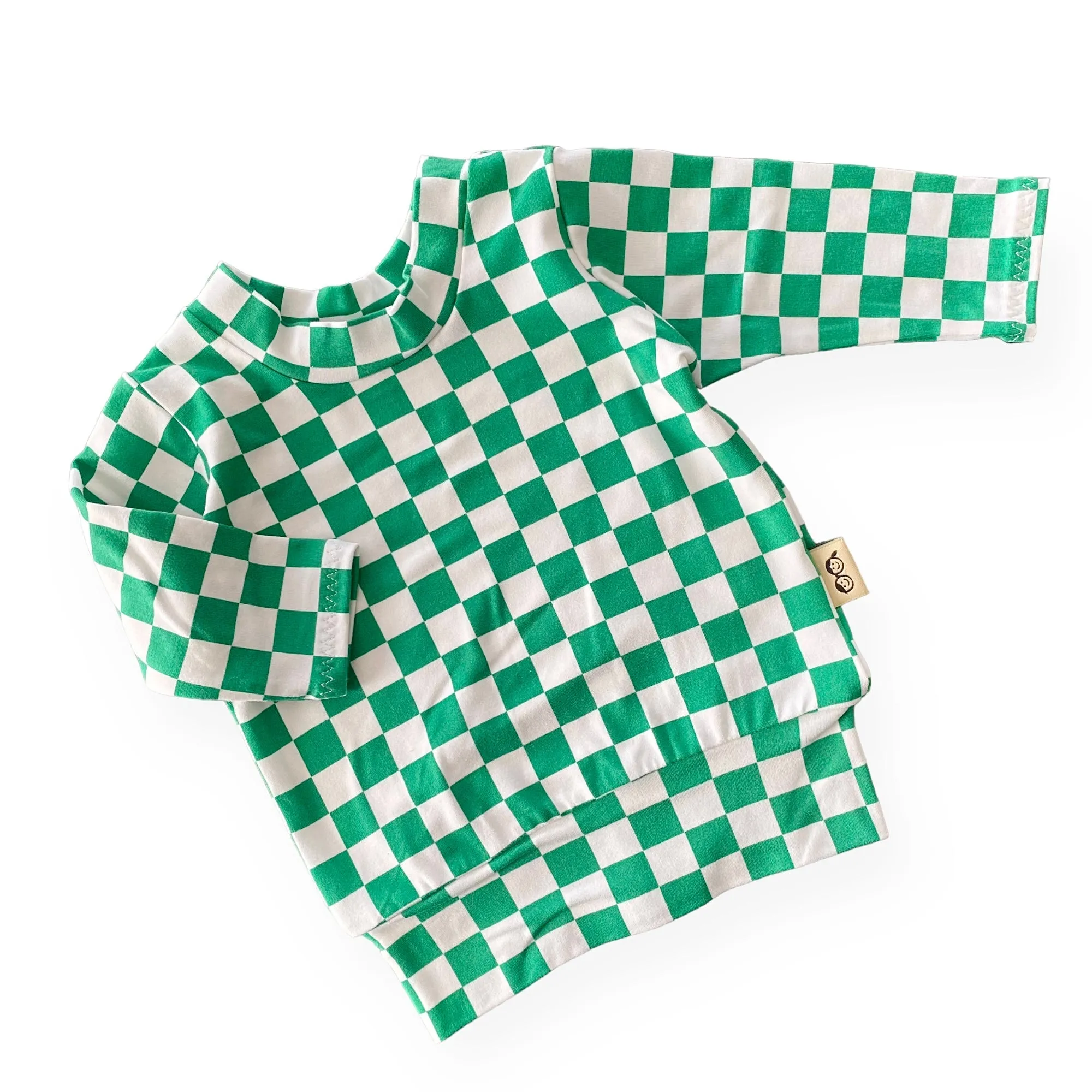 Green Checkered Lounge Top