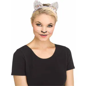 Grey Jeweled Cat Ears