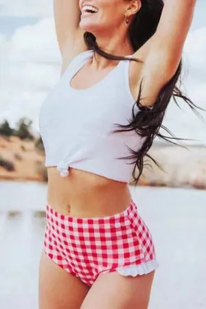 Grid Sweet High Waist Bikini