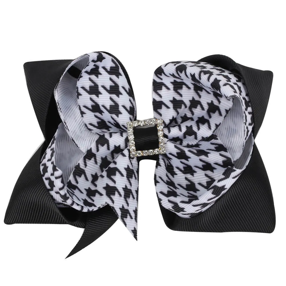 Grids Pattern Girl Hair Bows