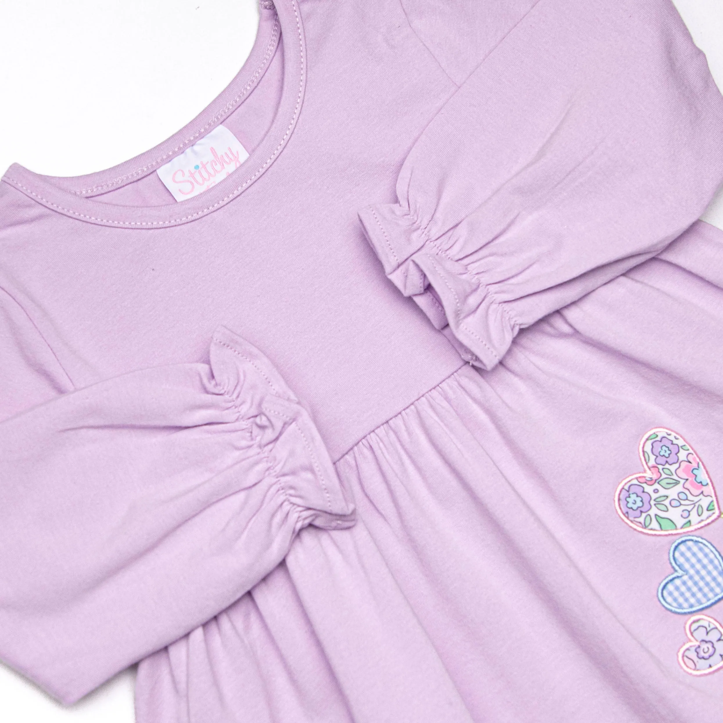 Grow Together Applique Legging Set, Purple