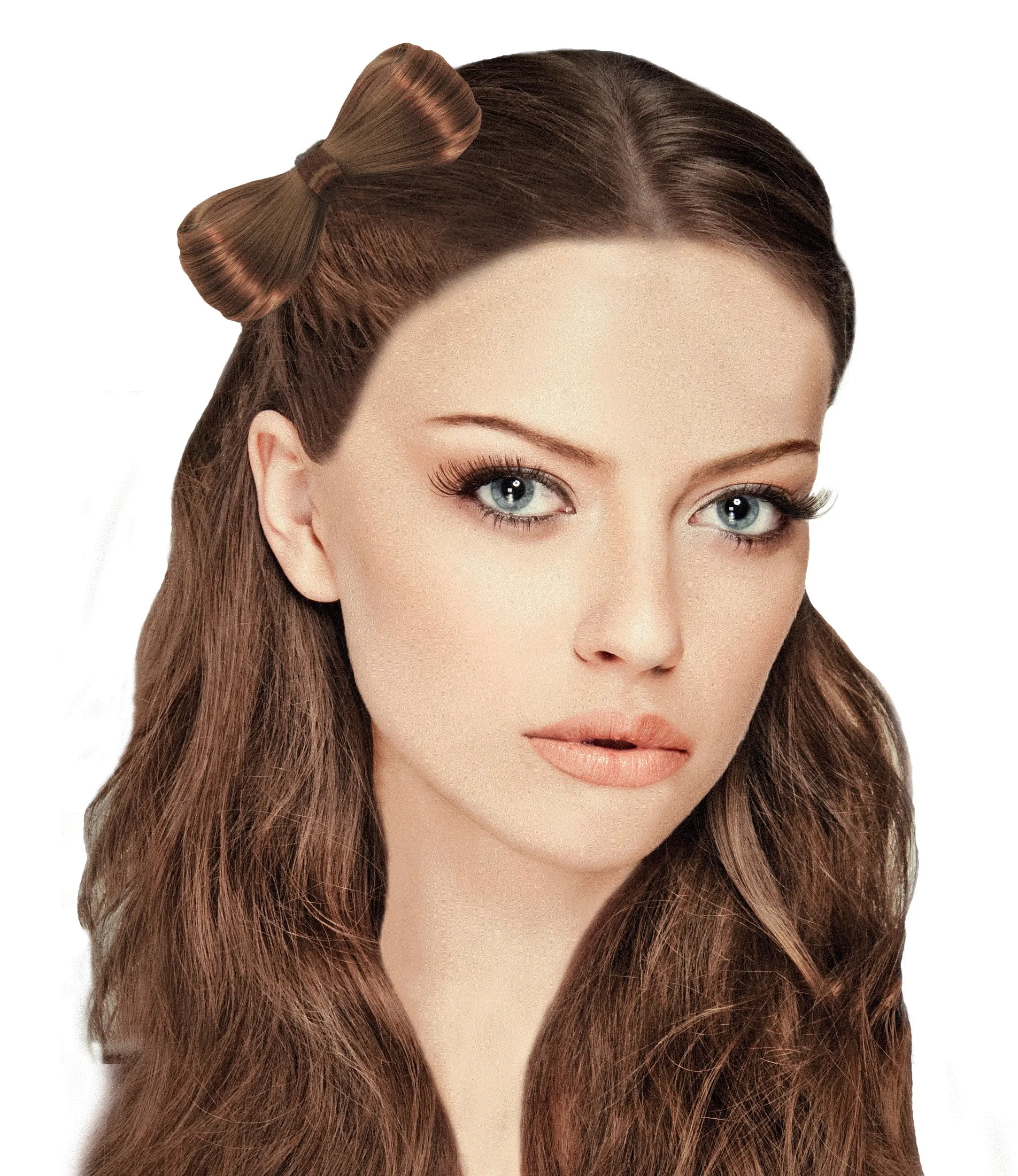 Hair Bow Barrette™ - Medium Brown