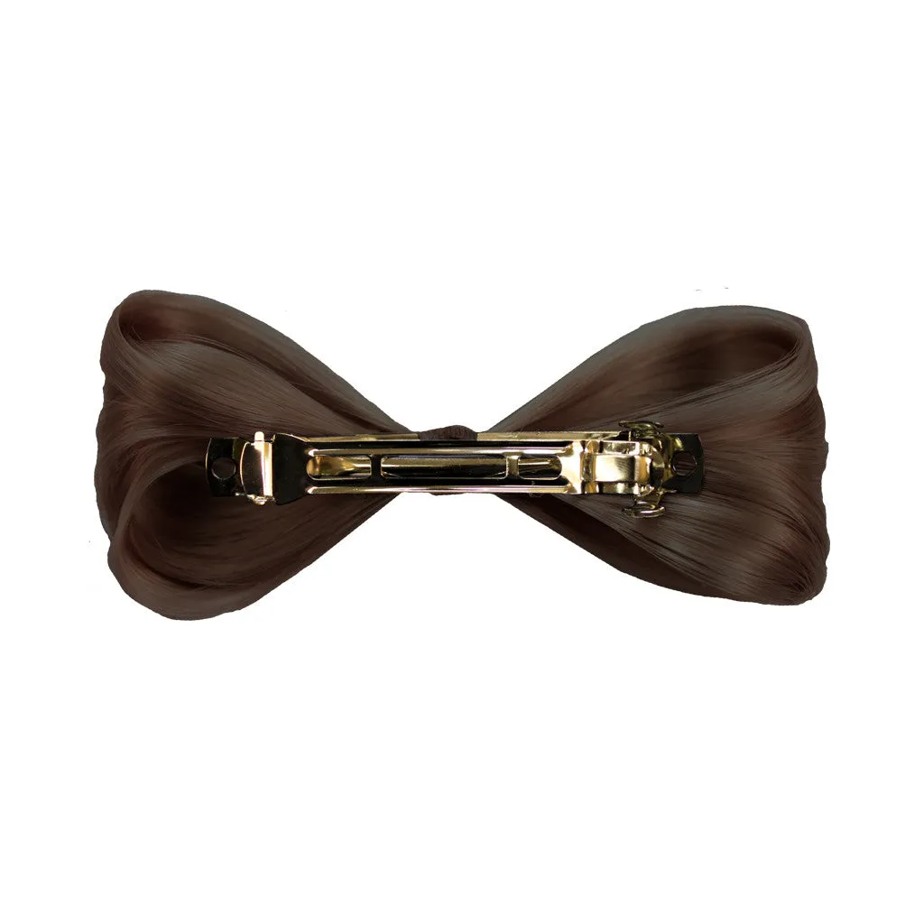 Hair Bow Barrette™ - Medium Brown