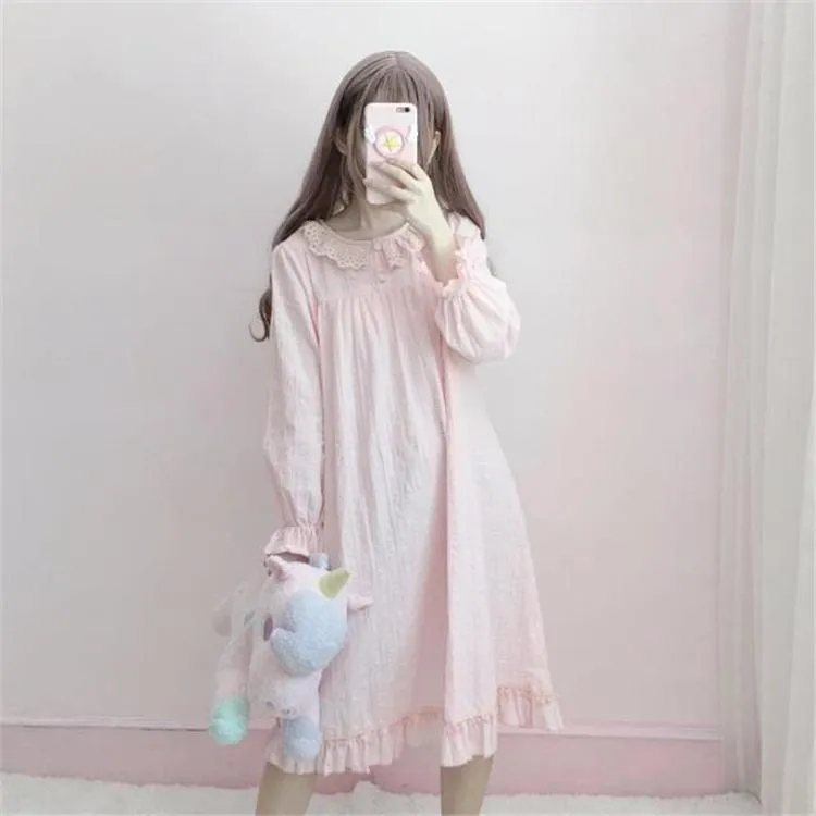 Harajuku Lace Ruffles Loosed Pajamas