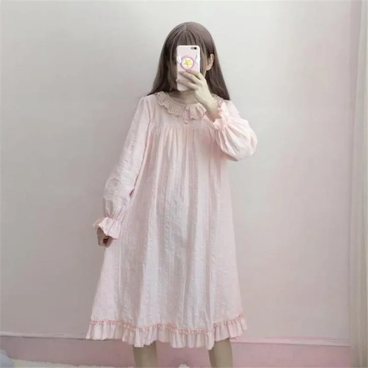 Harajuku Lace Ruffles Loosed Pajamas