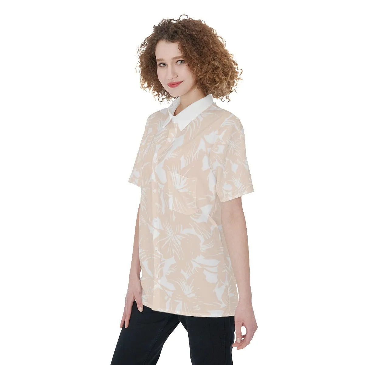 Hawaii Blush - Short Sleeve Shirt With Pocket